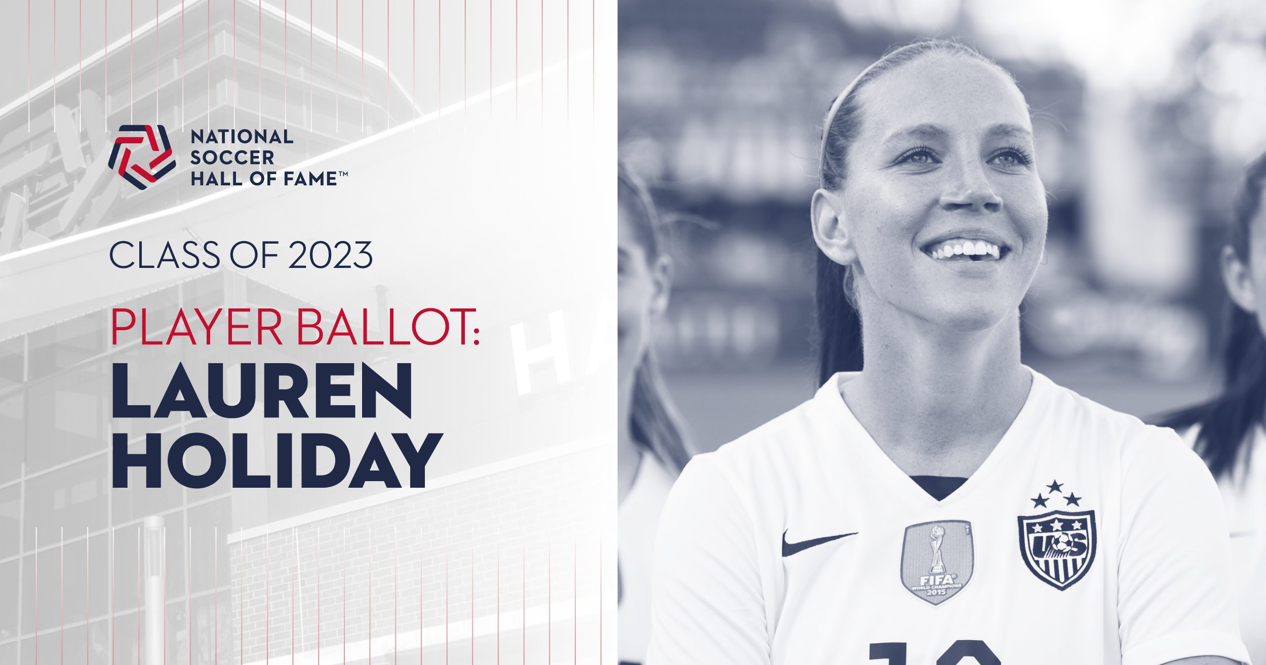 Announcement of Lauren Cheney Holiday's election to the Hall of Fame