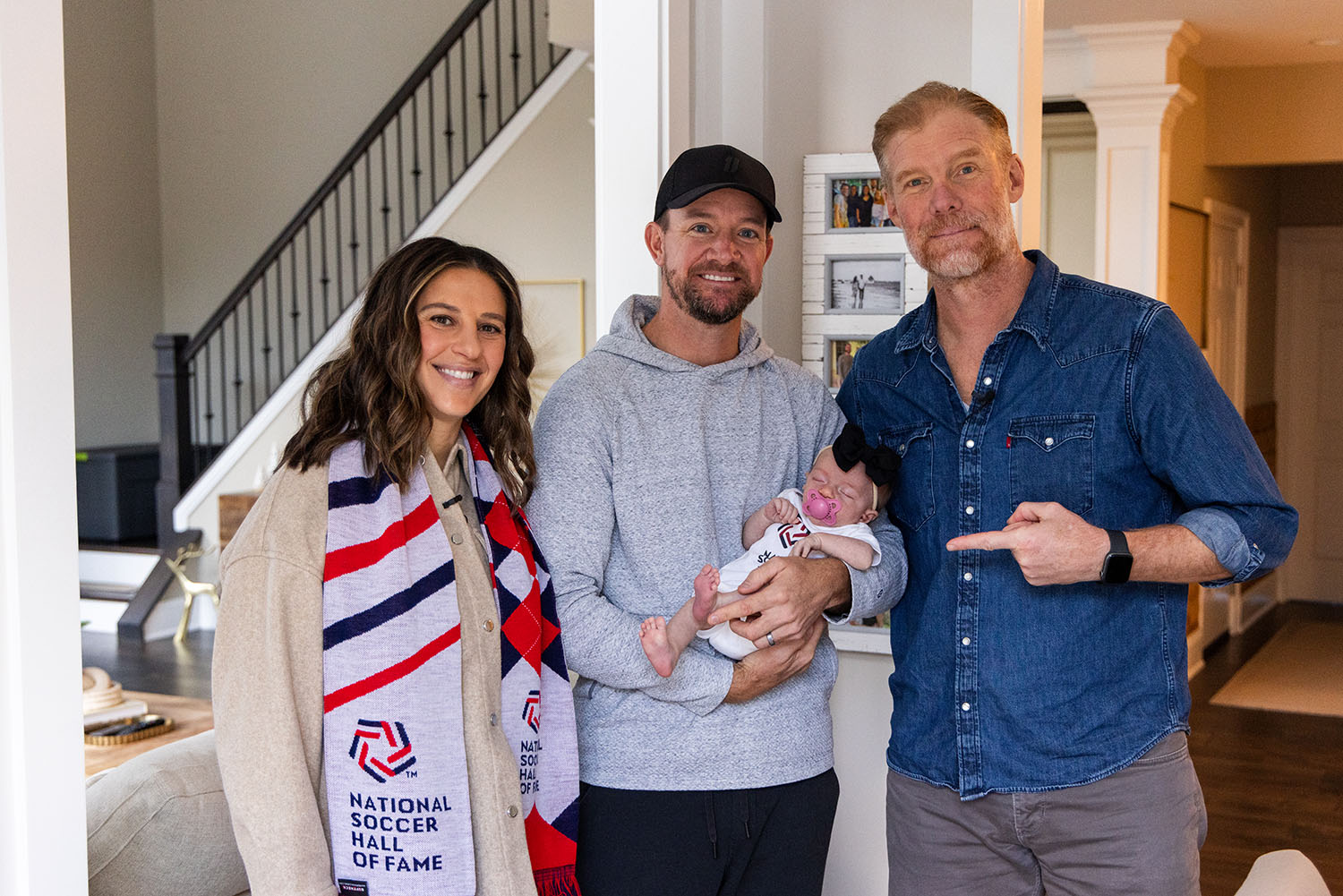 Lloyd with family and Alexi Lalas.